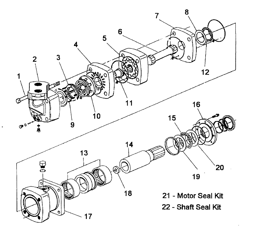 Схема запчастей Case IH 7700 - (B03[09]) - HYDRAULIC MOTOR 10000 CHAR-LYNN: 29/40 CU. IN. Hydraulic Components & Circuits
