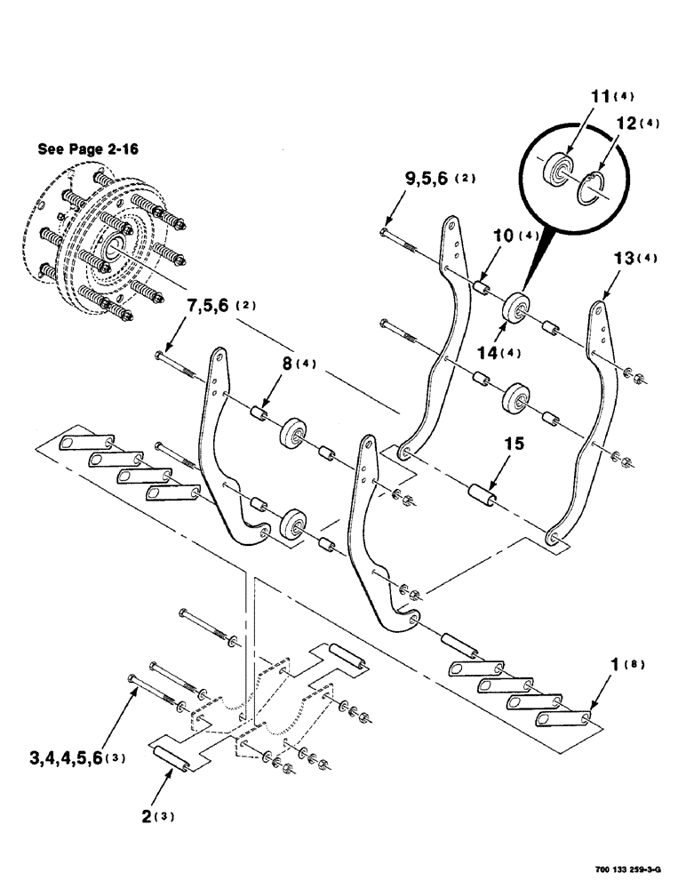Схема запчастей Case IH 8465 - (2-14) - CLUTCH CONTROL ASSEMBLY, DRIVE SHAFT Driveline