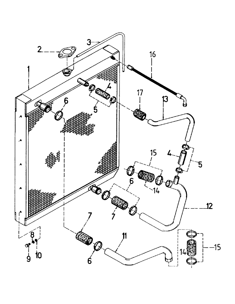 Схема запчастей Case IH 7700 - (C02-03) - ENGINE, WATER RADIATOR Engine & Engine Attachments