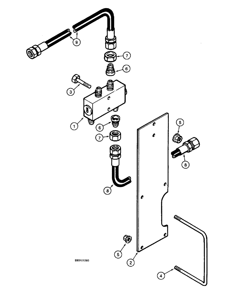 Схема запчастей Case IH 955 - (8-140) - ALTERNATING LOAD CHECK VALVE ATTACHMENT, 4 & 6 ROW NARROW RIGID 4 ROW WIDE RIGID (08) - HYDRAULICS