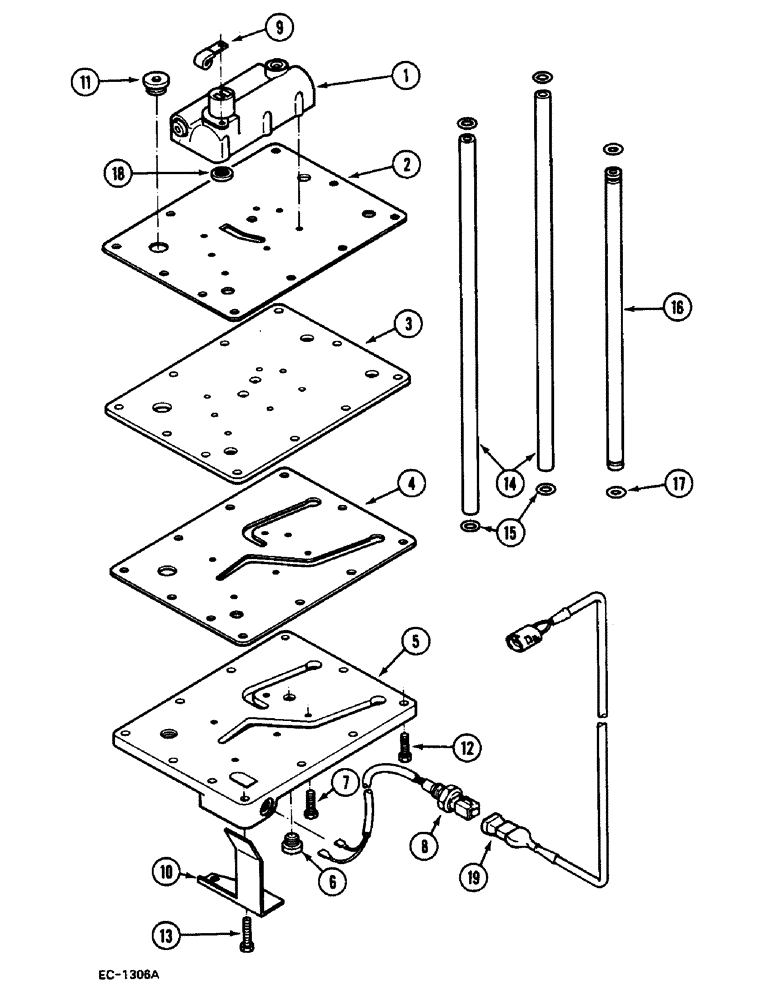 Схема запчастей Case IH 248 - (8-712) - REGULATOR VALVE AND PLATE (08) - HYDRAULICS
