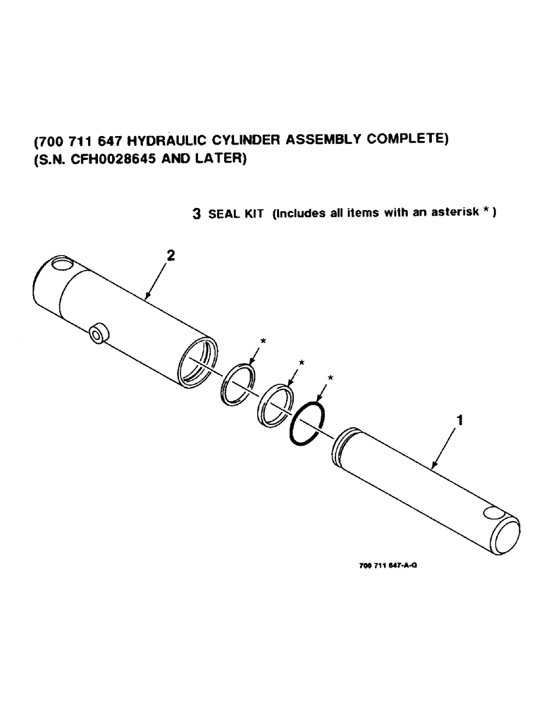 Схема запчастей Case IH 8830 - (8-36) - HYDRAULIC CYLINDER ASSEMBLY, HEADER LIFT, 700711647 HYDRAULIC CYLINDER ASSEMBLY COMPLETE (08) - HYDRAULICS