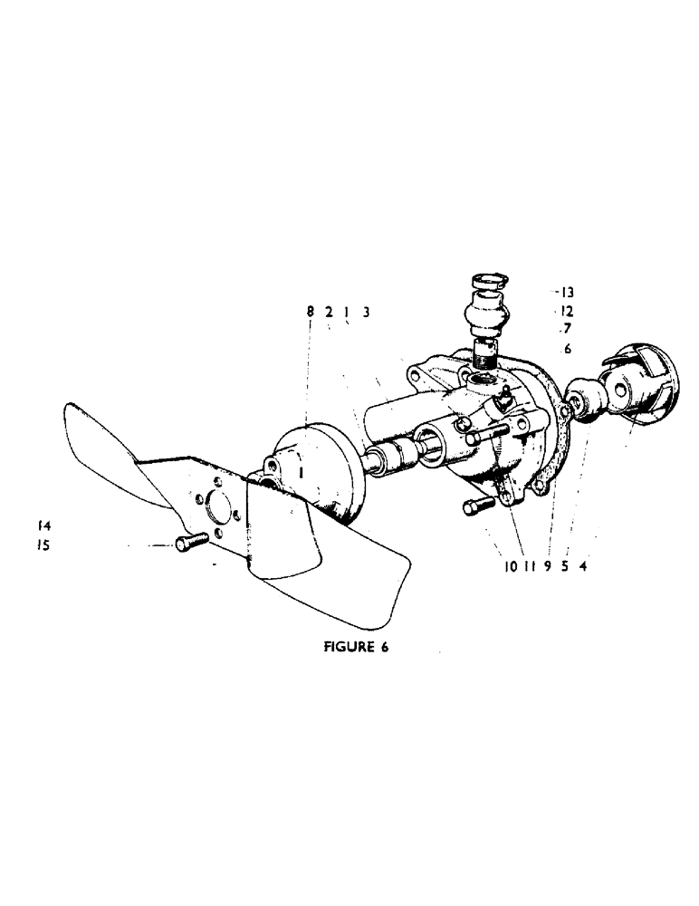 Схема запчастей Case IH 880F - (14) - WATER PUMP (01) - ENGINE