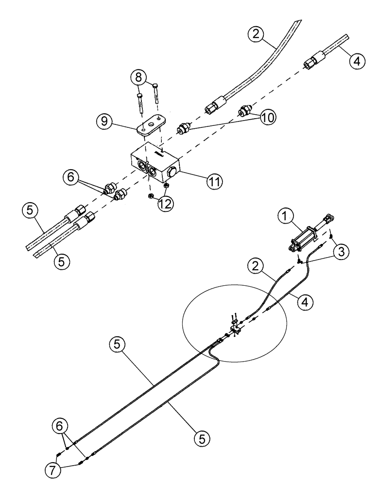 Схема запчастей Case IH 330 TRUE-TANDEM - (35.100.03) - LEVELING PULL FRAME HYDRAULICS (35) - HYDRAULIC SYSTEMS
