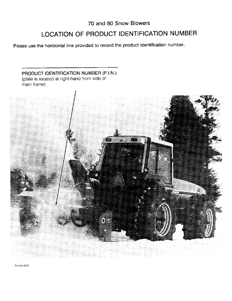 Схема запчастей Case IH 80 - (1-02) - LOCATION OF PRODUCT IDENTIFICATION NUMBER (00) - PICTORIAL INDEX