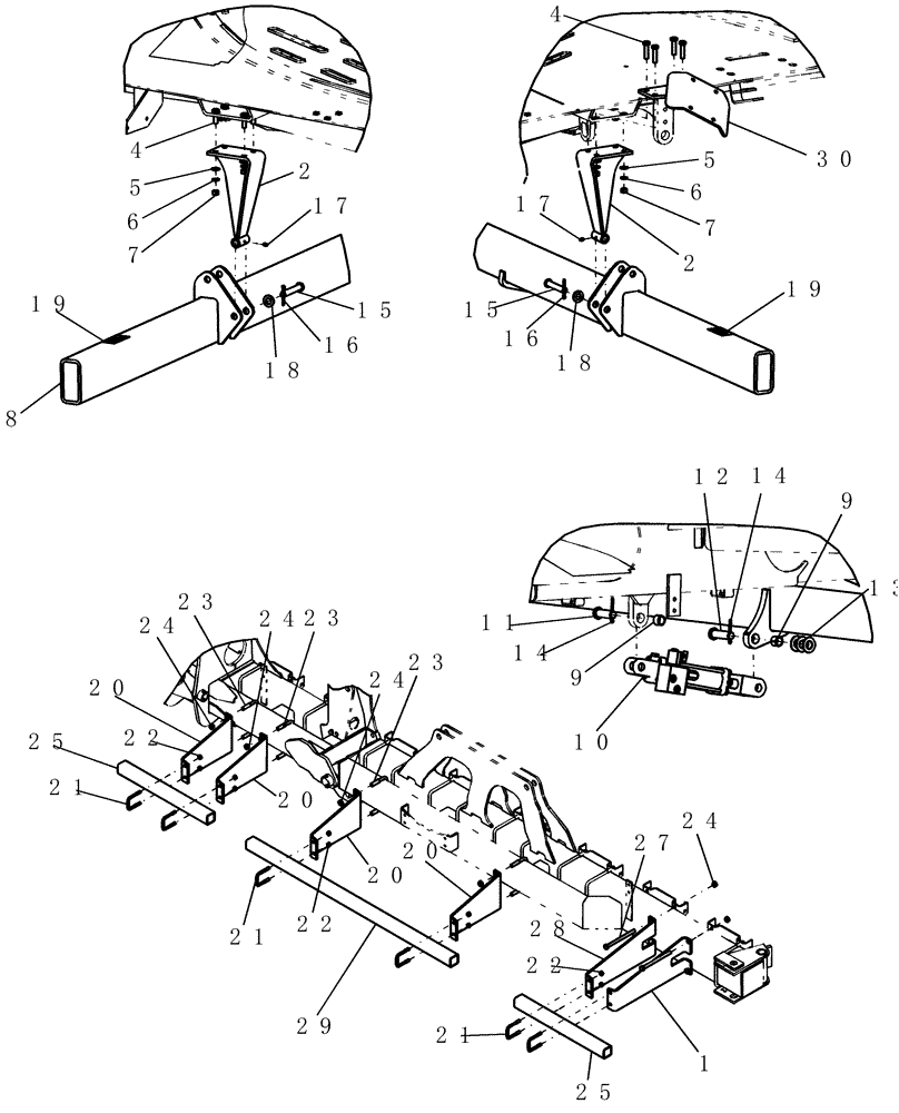 Схема запчастей Case IH 1200PT - (L.40.A[16]) - LIQUID FERTILIZER SYSTEM MOUNTING WITH TANKS, 24 ROW (ASN CBJ022252) L - Field Processing