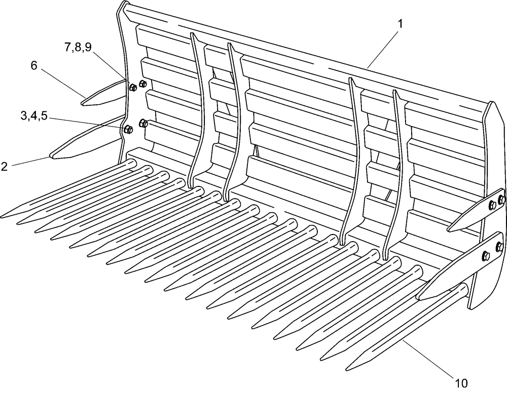 Схема запчастей Case IH L780 PRO - (82.300.AQ[28]) - VAR - 717443006 - UNIVERSAL FORK 200 (82) - FRONT LOADER & BUCKET