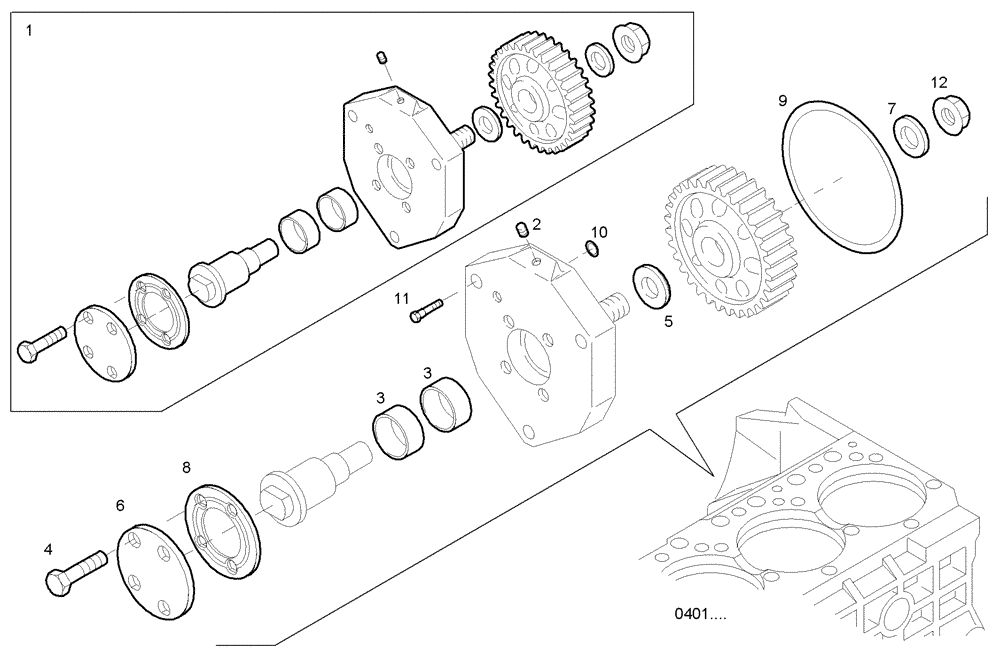 Схема запчастей Case IH F3AE0684K E904 - (3500.035) - POWER TAKE OFF 