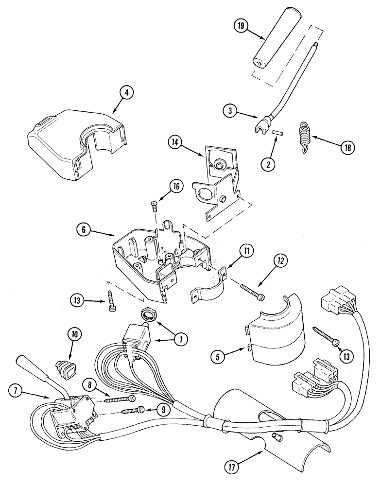 Схема запчастей Case IH 5230 - (6-060) - TRANSMISSION, FORWARD/REVERSE SHUTTLE CONTROLS, JJF1017718 - 1029999 (06) - POWER TRAIN