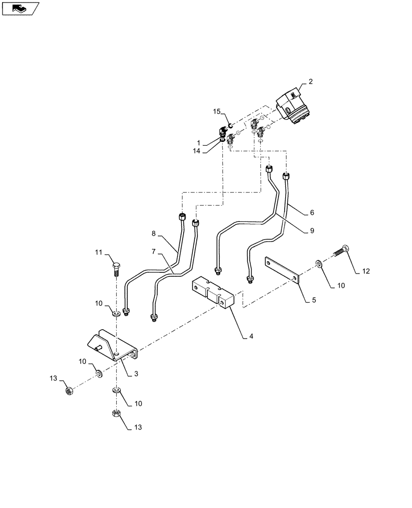 Схема запчастей Case IH QUADTRAC 450 - (41.200.02[03]) - STEERING - HYDRAULIC CONTROL - QUADTRAC (41) - STEERING