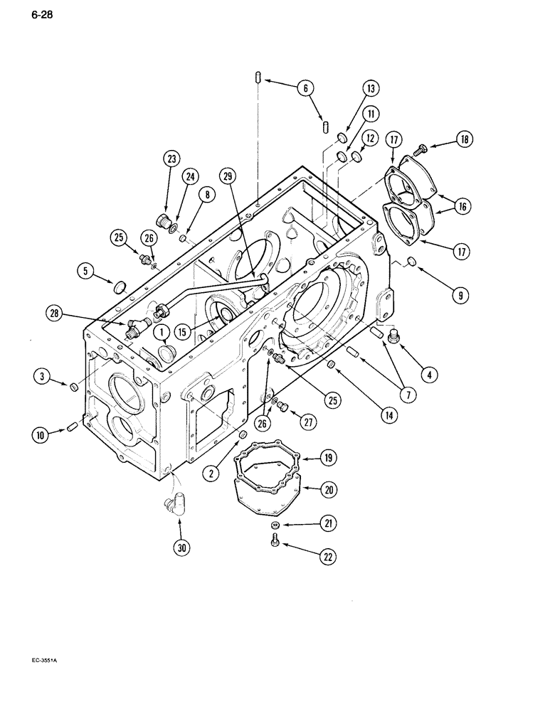 Схема запчастей Case IH 995 - (6-028) - REAR FRAME (06) - POWER TRAIN