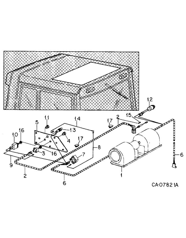 Схема запчастей Case IH 7488 - (08-18) - ELECTRICAL, CONTROL CENTER TEMPERATURE CONTROLS AND CONNECTIONS (06) - ELECTRICAL