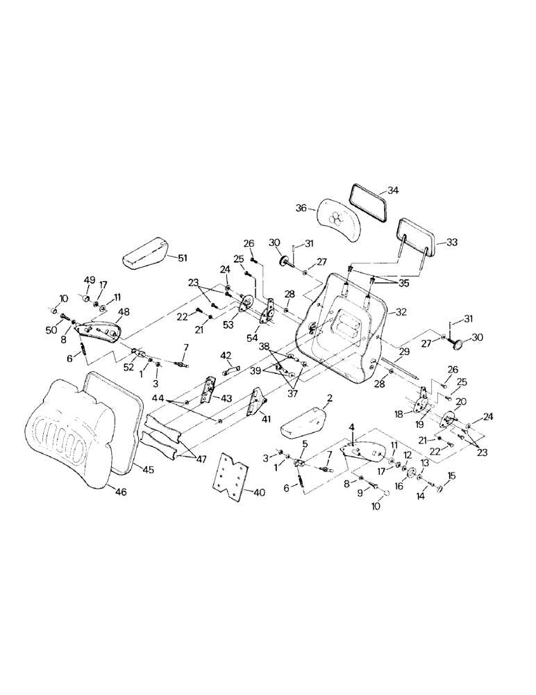 Схема запчастей Case IH KS-360 - (01-13) - SEAT ASSEMBLY, BACK CUSHION & ARMREST (10) - CAB