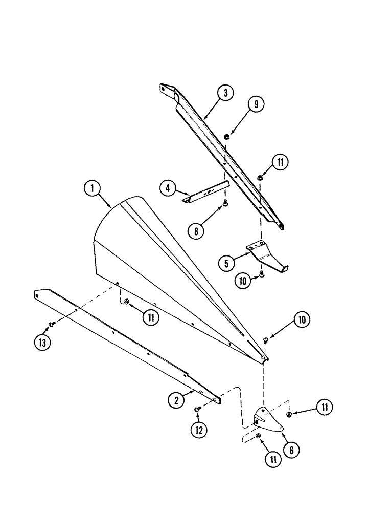 Схема запчастей Case IH 1043 - (09-37) - INNER DIVIDER SHIELDS - PLASTIC (09) - CHASSIS