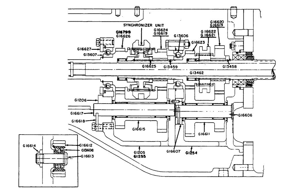 Схема запчастей Case IH 630 - (071) - SYNCHRONIZER UNIT (06) - POWER TRAIN