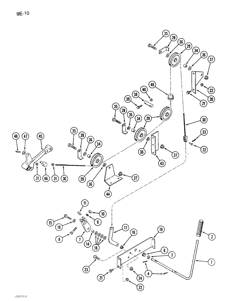 Схема запчастей Case IH 1680 - (9E-10) - UNLOADER CONTROL (17) - GRAIN TANK & UNLOADER