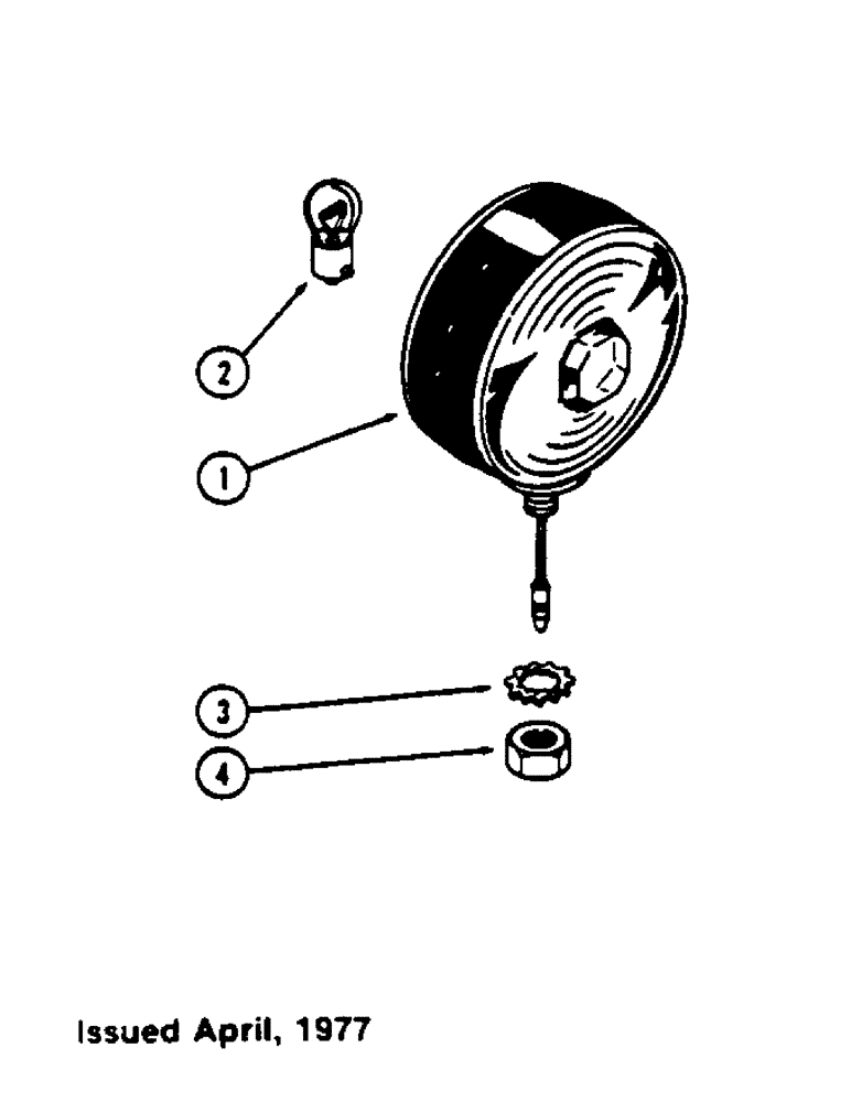 Схема запчастей Case IH 1175 - (073A) - FLASHER LAMP, ROUND TYPE, WITHOUT CAB (04) - ELECTRICAL SYSTEMS