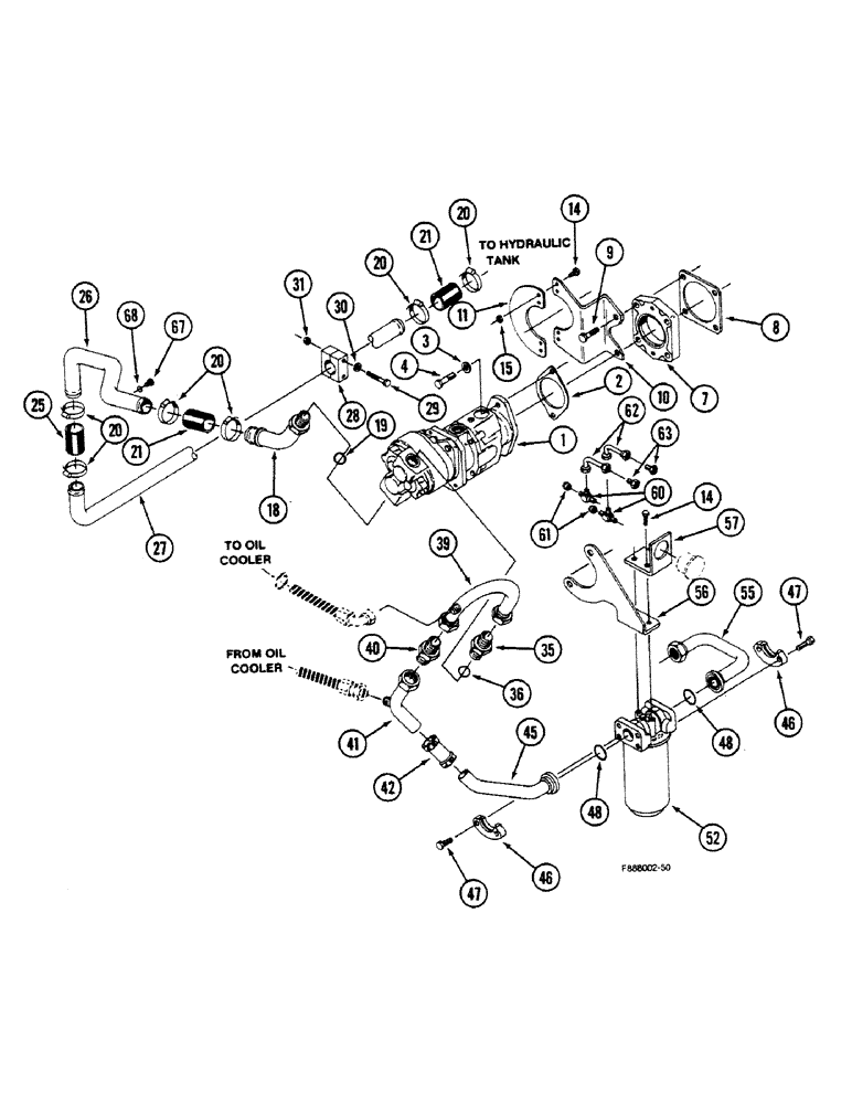 Схема запчастей Case IH 9150 - (8-04) - HYDRAULIC SYSTEM, PUMP AND FILTER (08) - HYDRAULICS