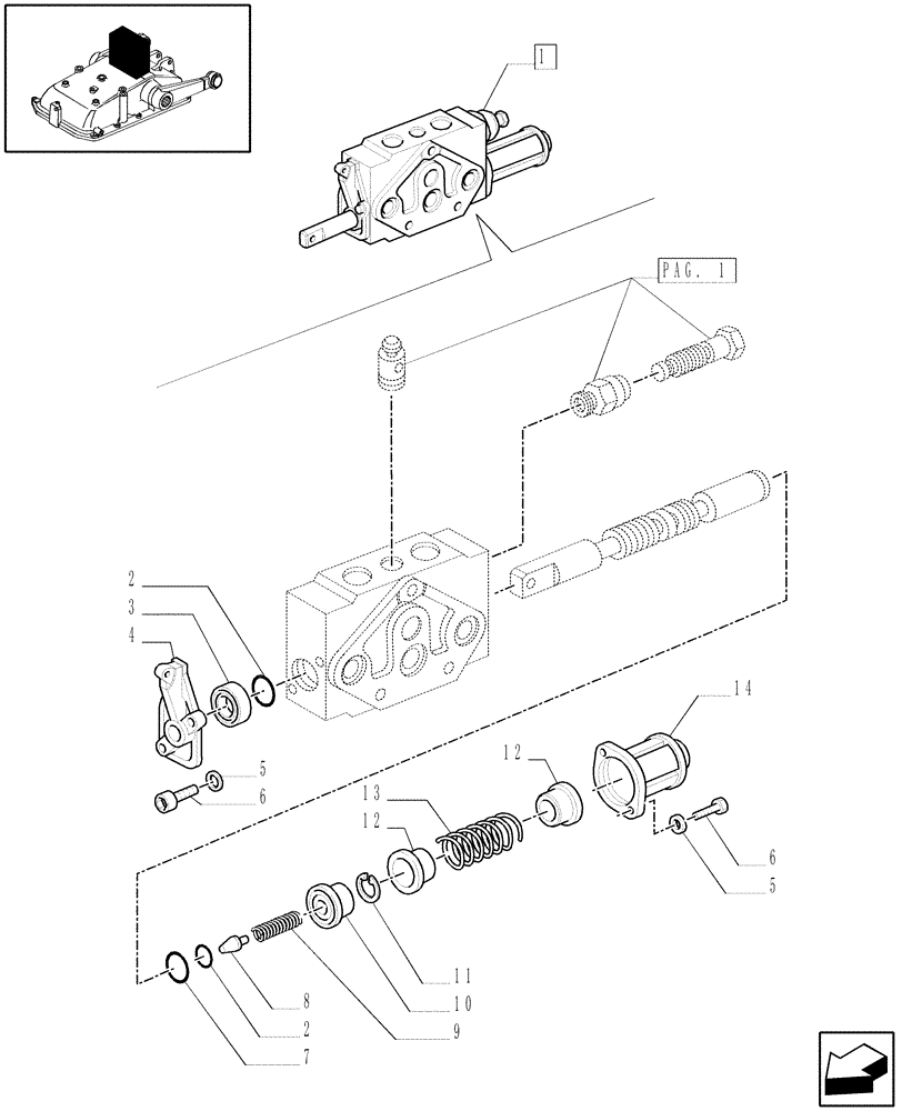 Схема запчастей Case IH JX1095C - (1.82.7/09B[02]) - SIMPLE DOUBLE EFFECT DISTRIBUTOR WITH FLOAT - PARTS - D5484 (07) - HYDRAULIC SYSTEM