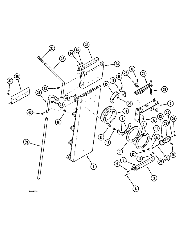 Схема запчастей Case IH 1688 - (9H-18) - PIVOTING LADDER (12) - CHASSIS