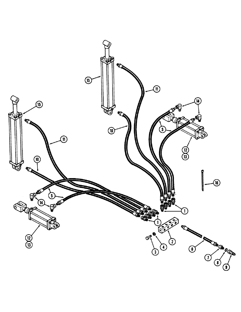 Схема запчастей Case IH E30 - (018) - HYDRAULICS 