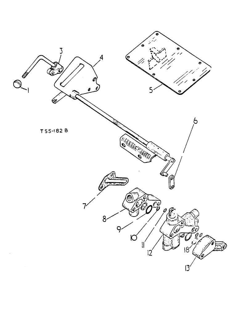 Схема запчастей Case IH 364 - (5-21) - HYDRAULIC ATTACHMENTS, AUXILIARY VALVE ATTACHMENTS, WITH ONE D.A. VALVE (07) - HYDRAULIC SYSTEM