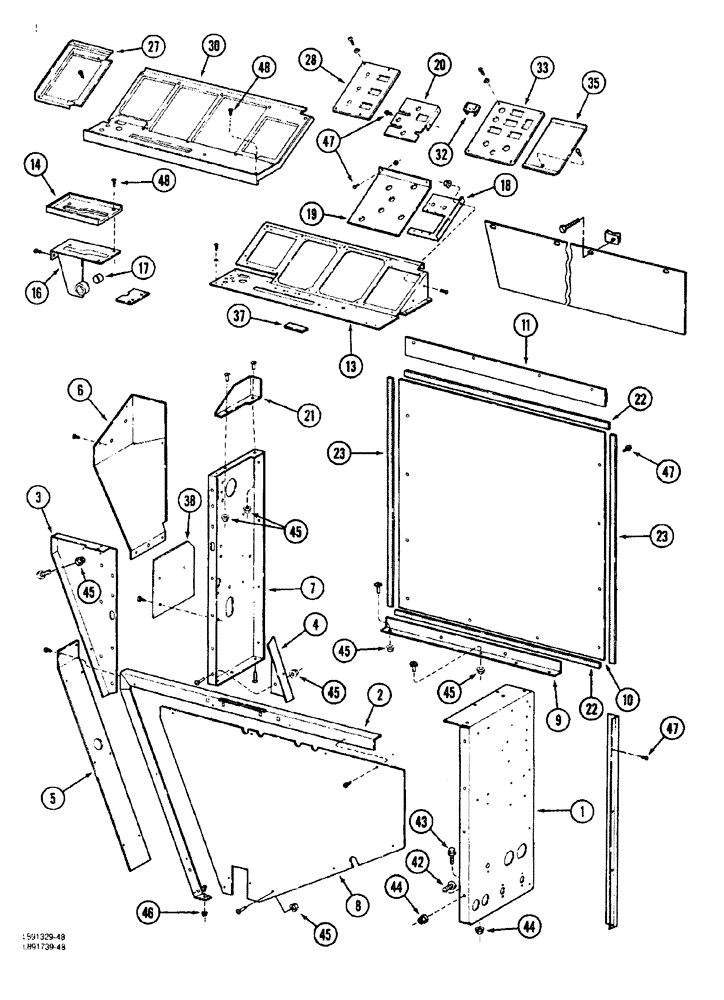 Схема запчастей Case IH 1844 - (9D-04) - RIGHT CONSOLE (10) - CAB & AIR CONDITIONING