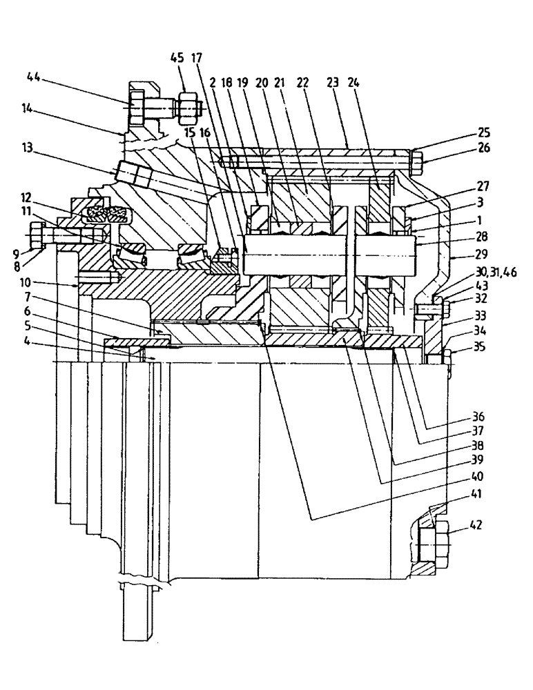 Схема запчастей Case IH 7000 - (A04-15) - EPICYCLIC HUB, 7700, SERIES 60 39:1 Mainframe & Functioning Components