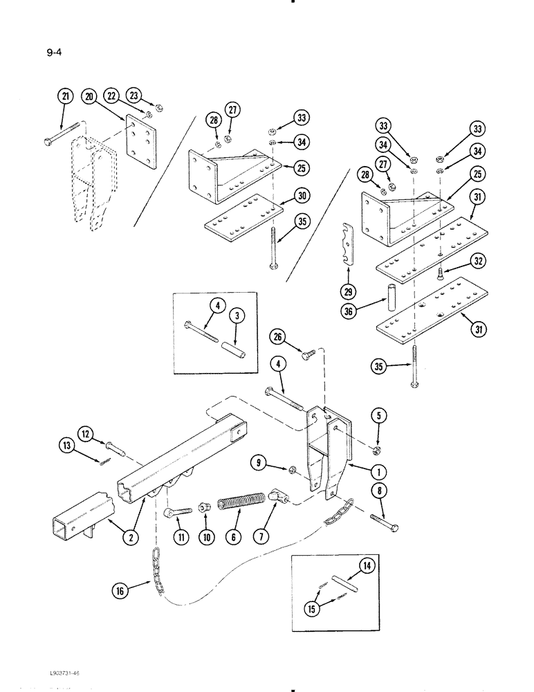 Схема запчастей Case IH CASE IH - (9-04) - ADJUSTABLE COIL TINE MULCHER 