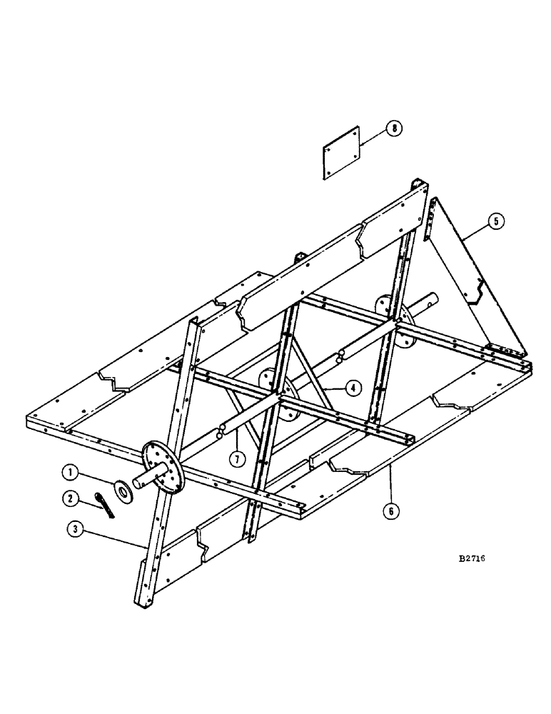 Схема запчастей Case IH 960 - (008) - STANDARD REEL, 4 AND 6 BAT (58) - ATTACHMENTS/HEADERS