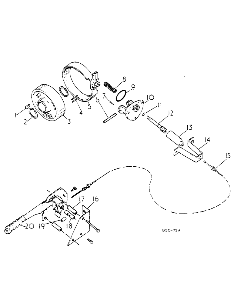 Схема запчастей Case IH 685 - (04-006) - PARK LOCK, HYDROSTATIC DRIVE TRACTOR (5.1) - BRAKES