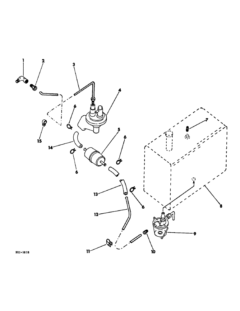 Схема запчастей Case IH 275 - (E-12) - FUEL SYSTEM, FUEL LINES (02) - FUEL SYSTEM
