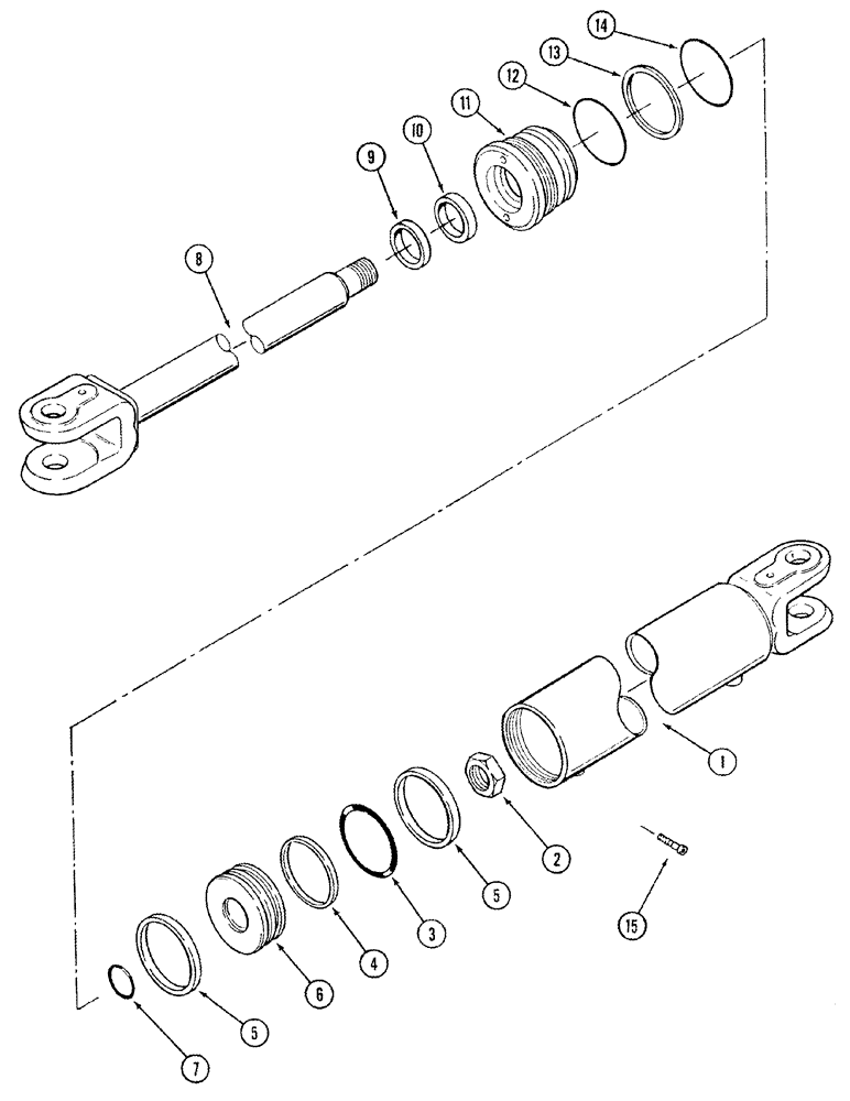 Схема запчастей Case IH STX325 - (05-08) - CYLINDER ASSY STEERING ACCUSTEER TRACTOR (05) - STEERING
