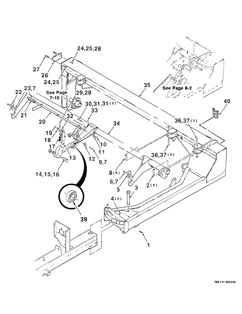 Схема запчастей Case IH 8330 - (7-02) - FRAME AND HEADER SUPPORT ASSEMBLY (09) - CHASSIS