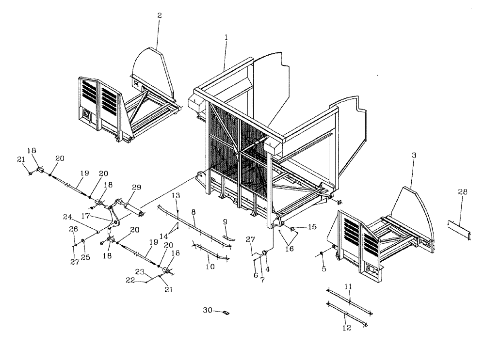 Схема запчастей Case IH AUSTOFT - (A01[07]) - CROSS CONVEYOR FRAME Mainframe & Functioning Components