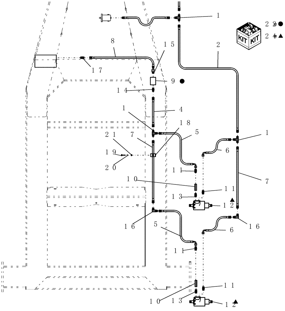 Схема запчастей Case IH 2330 - (35.110.02) - HYDRAULICS - MAIN FRAME - VARIABLE DRIVE (2 TANK) (35) - HYDRAULIC SYSTEMS