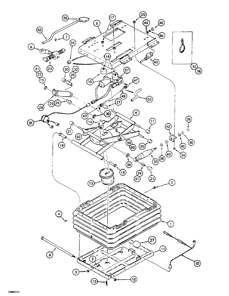 Схема запчастей Case IH 5150 - (9F-42) - AIR SUSPENSION (09) - CHASSIS/ATTACHMENTS