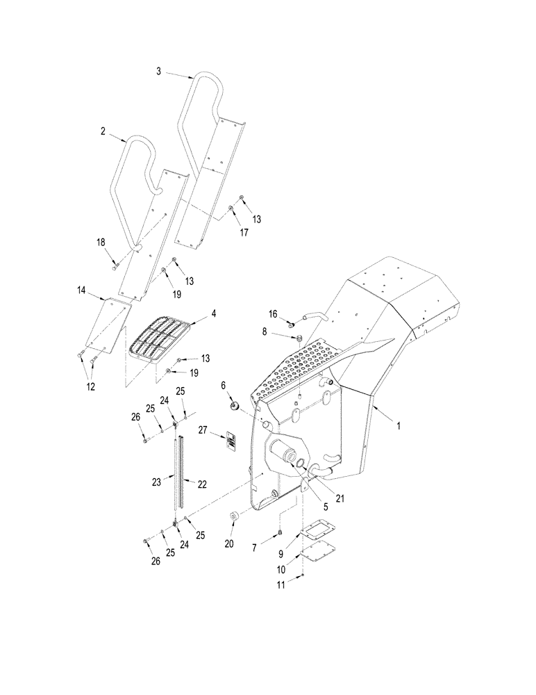 Схема запчастей Case IH STX480 - (08-18) - HYDRAULIC TANK, WHEEL TRACTOR (08) - HYDRAULICS