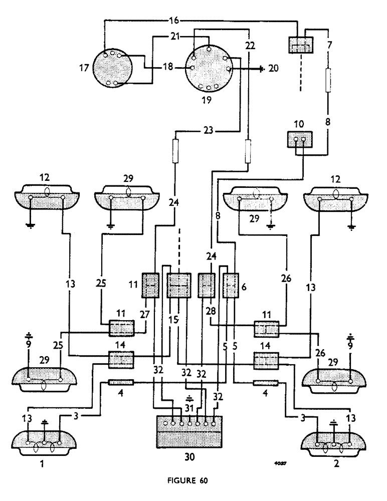 Схема запчастей Case IH 780 - (104) - SIDE AND REAR LAMPS, FULL FENDERS (06) - ELECTRICAL SYSTEMS