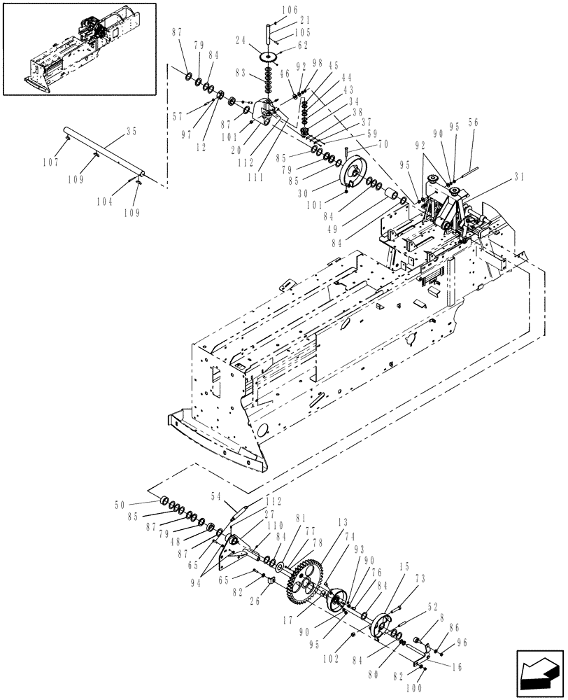Схема запчастей Case IH SB541 - (68.180.11) - WIRE TWISTER DRIVE (68) - TYING/WRAPPING