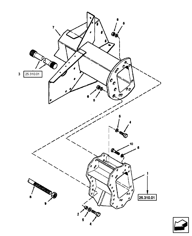 Схема запчастей Case IH 2577 - (44.151.01[03]) - AXLE - EXTENSIONS (44) - WHEELS