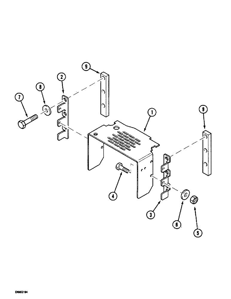 Схема запчастей Case IH 5150 - (9G-080) - P.T.O. SHIELD, WITHOUT TRAILER HITCH (09) - CHASSIS/ATTACHMENTS