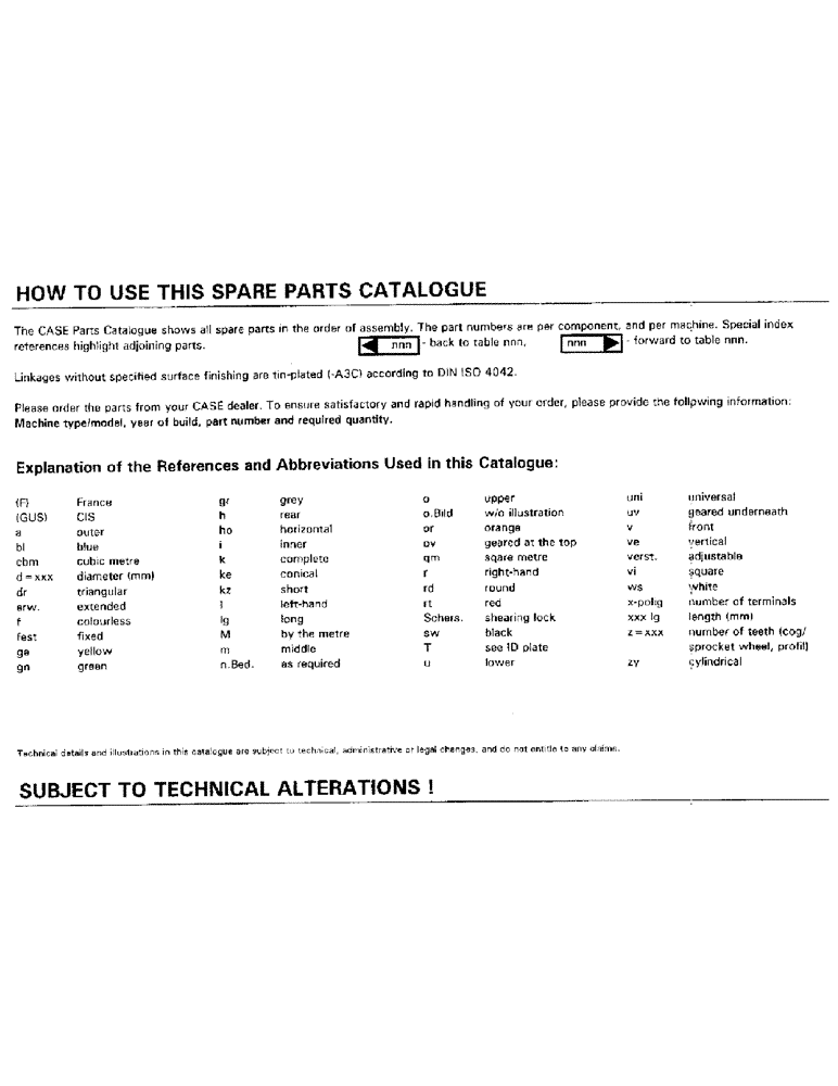 Схема запчастей Case IH 8790 - (002) - HOW TO USE THIS SPARE PARTS CATALOG (05) - SERVICE & MAINTENANCE