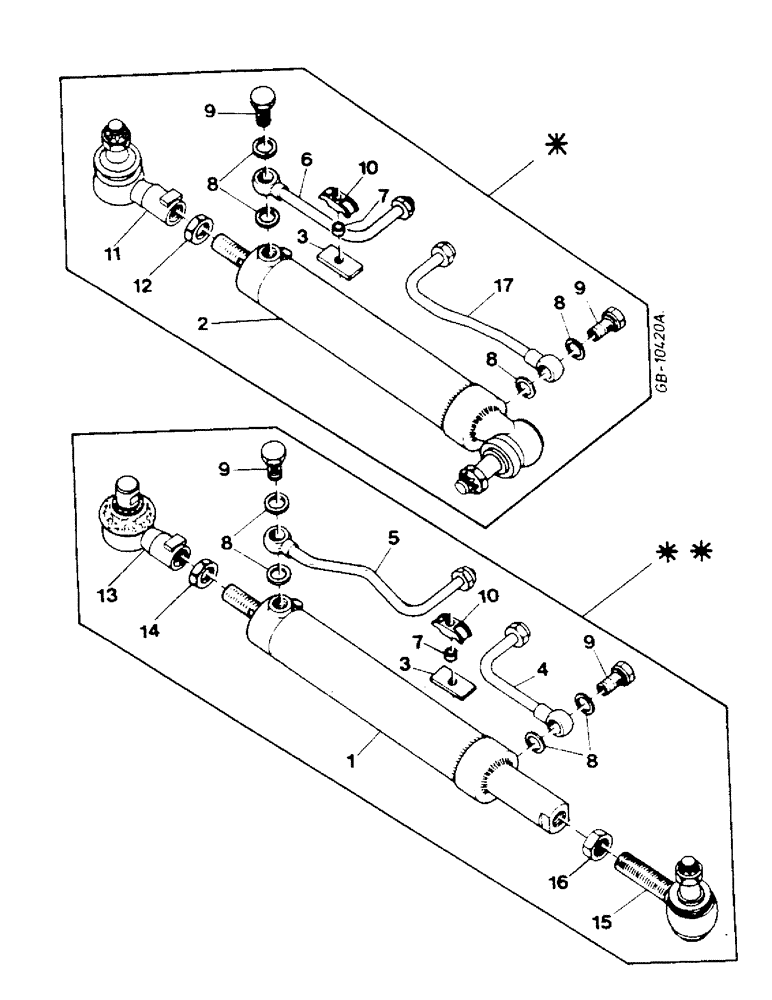 Схема запчастей Case IH 844S - (10-16) - STEERING CYLINDER (07) - HYDRAULICS