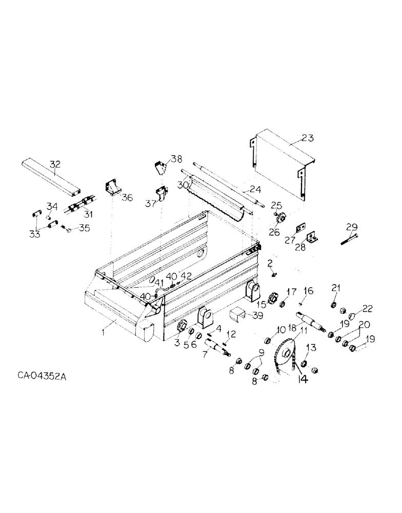 Схема запчастей Case IH 300 - (F-06) - BOX AND APRON DRIVE ASSY 