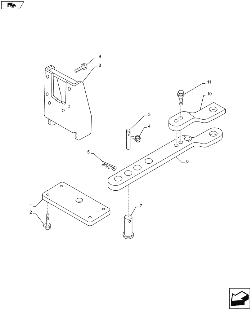 Схема запчастей Case IH PUMA 145 - (37.100.01) - VAR - 330934 - INDEPENDENT SWINGING DRAWBAR LESS CLEVIS (37) - HITCHES, DRAWBARS & IMPLEMENT COUPLINGS