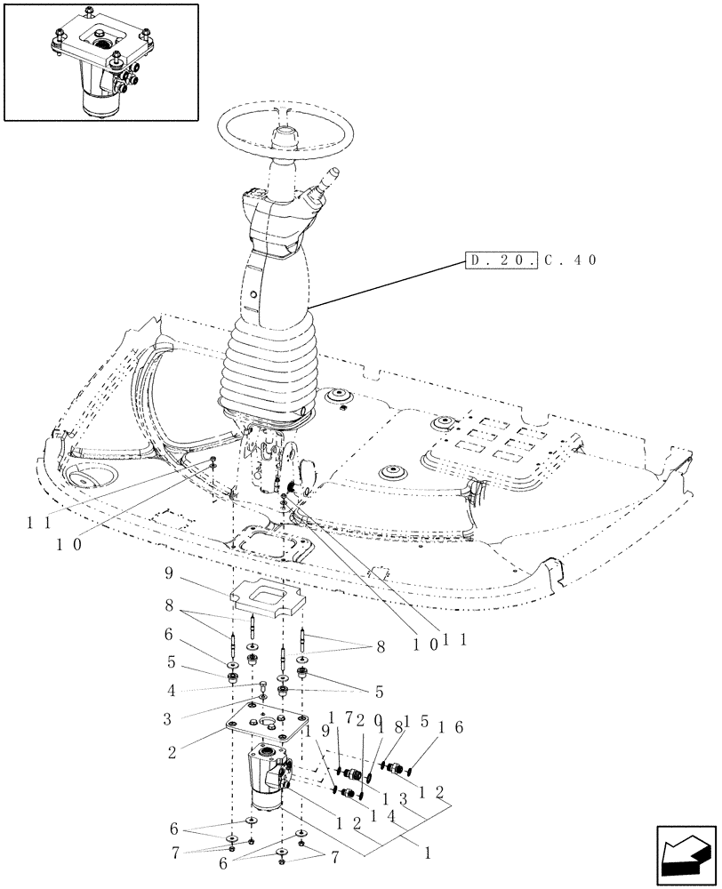 Схема запчастей Case IH AFX8010 - (D.20.C 14[1]) - STEERING CONTROL VALVE C - Power Train