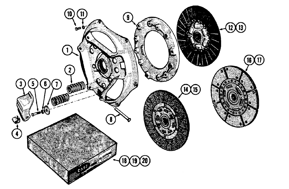 Схема запчастей Case IH 630 - (055) - 10" CLUTCH (06) - POWER TRAIN