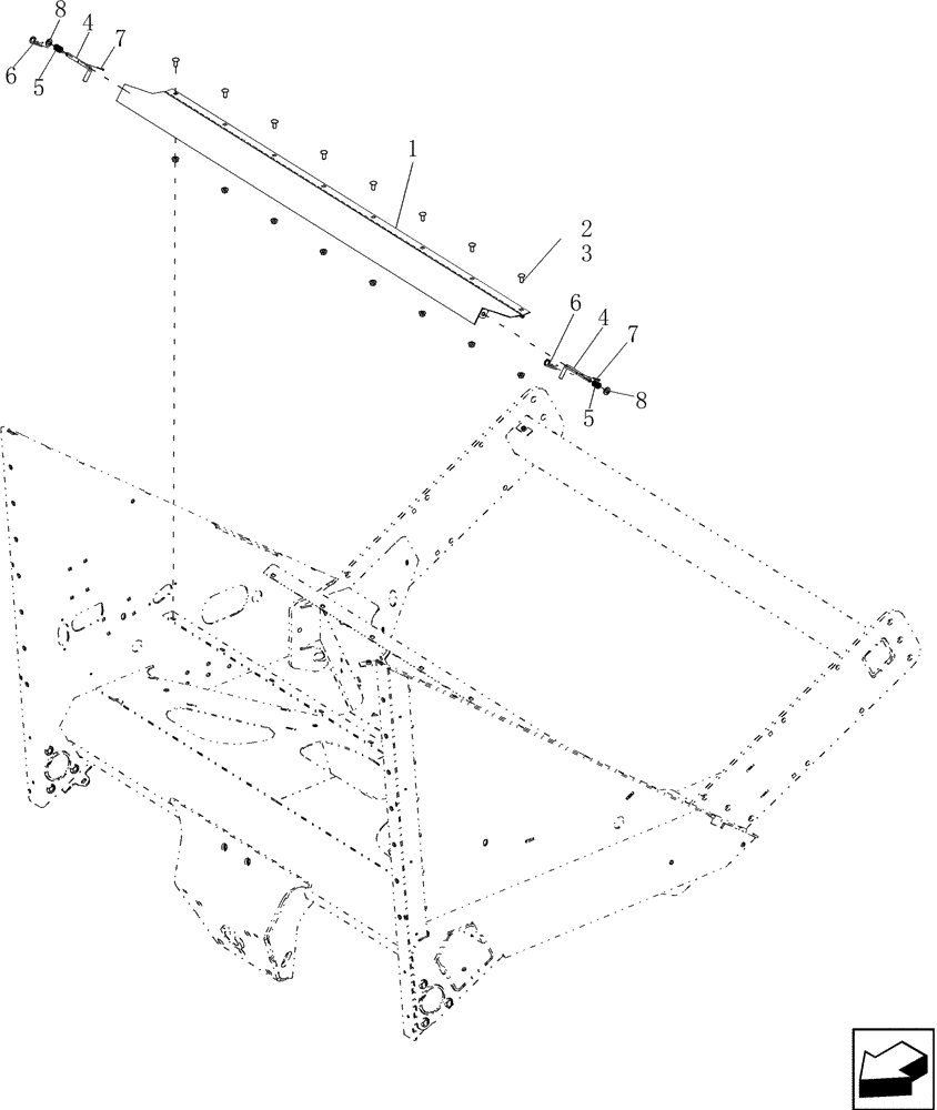 Схема запчастей Case IH 7130 - (74.101.25) - TAILGATE, SHOE DOOR ASSEMBLY (74) - CLEANING