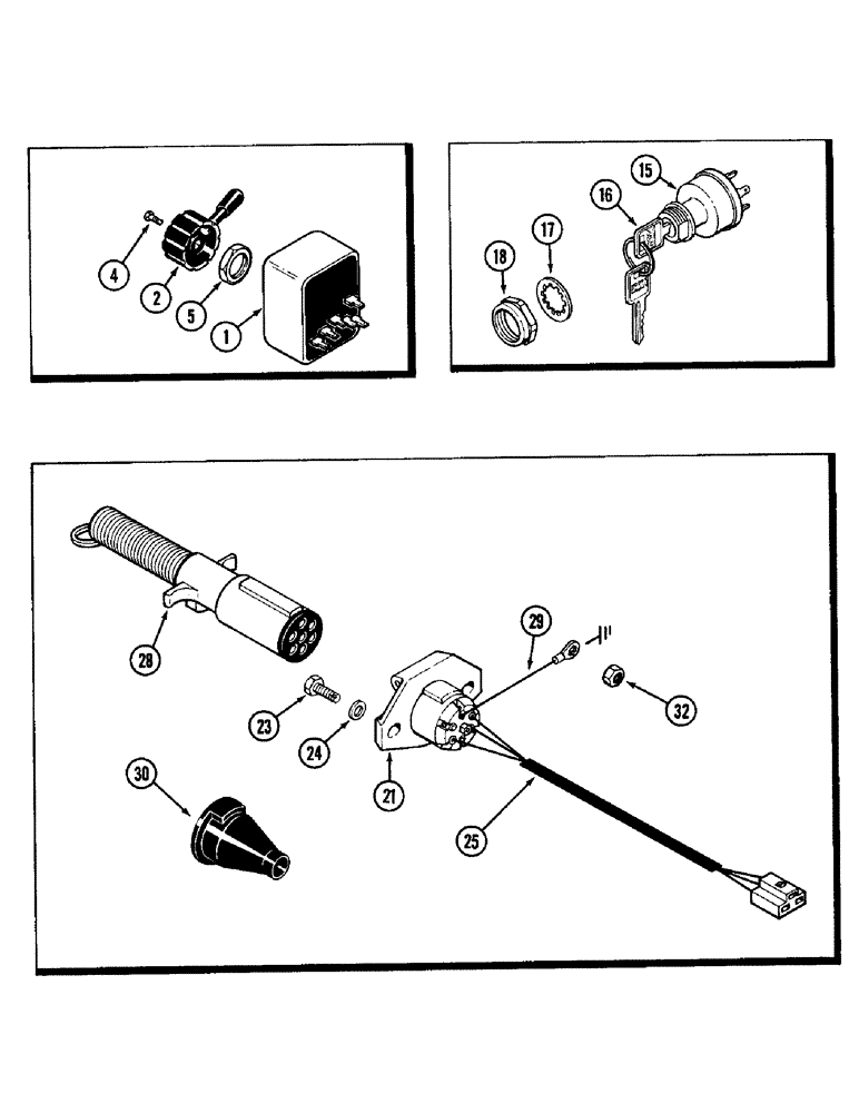 Схема запчастей Case IH 1896 - (4-076) - ELECTRICAL EQUIPMENT MOUNTING (04) - ELECTRICAL SYSTEMS